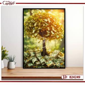 تابلو فنگشویی درخت سکه | جذب انرژی ثروت R824249