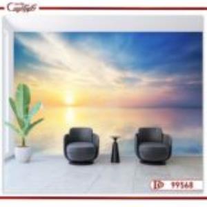 کاغذ دیواری سه بعدی منظره غروب 99568