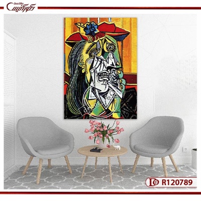 تابلو بوم کوبیسم طرح چهره R120789