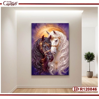  تابلو مدرن دو اسب عاشق R120846
