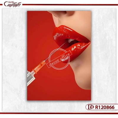 تابلو تزریق فیلر لب با زمینه سرخ R120866