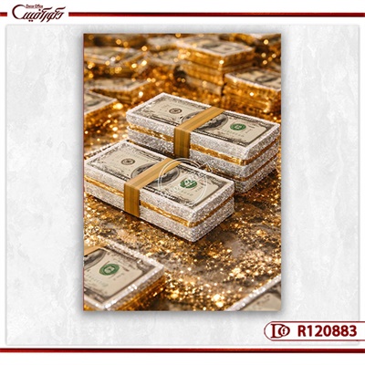 تابلو دلار و درخشش طلا R120883