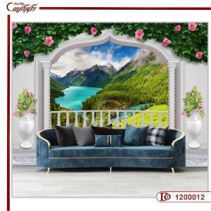پوستر دیواری پنجره و تراس منظره 1200012