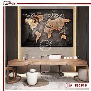 تابلو دکوراتیو نقشه جهان R180615
