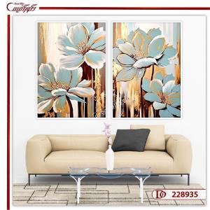تابلو دو تکه گل فانتزی P228935