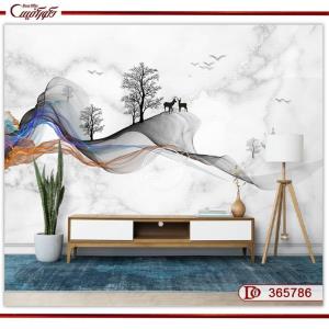 پوستر دیواری گوزن و درخت 365786