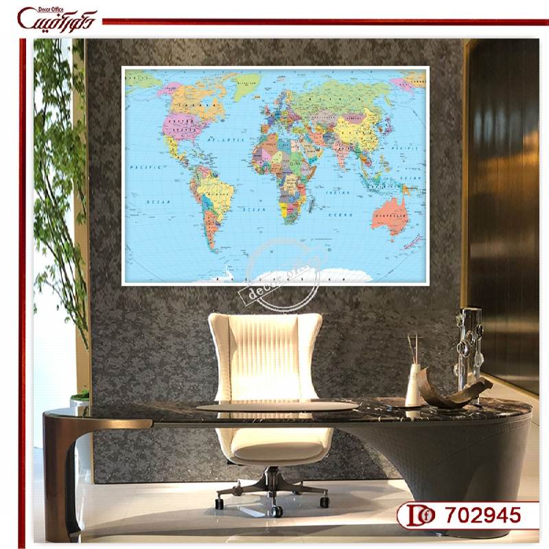 تابلو نقشه جهان با اسم کشورها