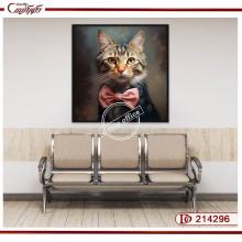 تابلوی گربه با پاپیون صورتی 214296