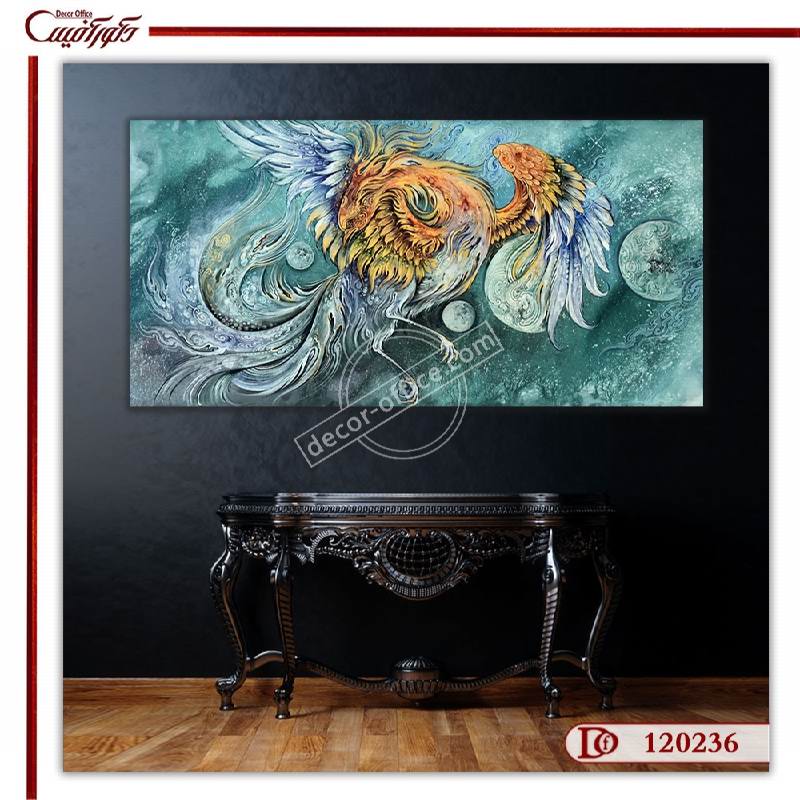 تابلو مینیاتور و نگارگری سیمرغ